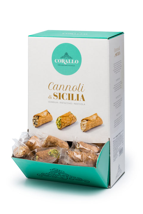 Korallen-Thekendisplay mit sizilianischen Cannoli – 1,5 kg sizilianische Tradition