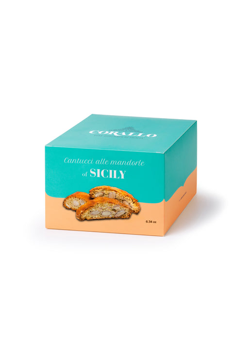 Cantucci Siciliani, Idea Regalo, Scrigno da 250gr, Mandorla e Pistacchio