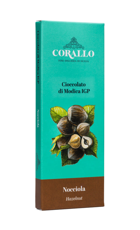 MODICA'S CHOCOLATE PGI WITH HAZELNUT -  50G