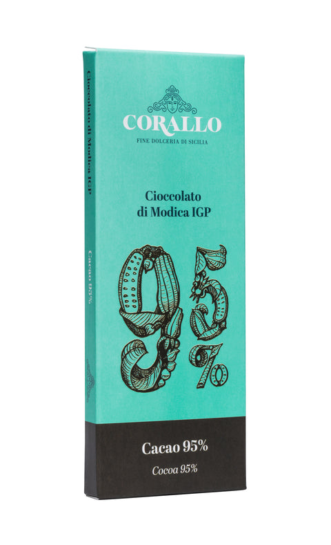 Cioccolato di Modica I.G.P.  Cacao al 95% - 50gr