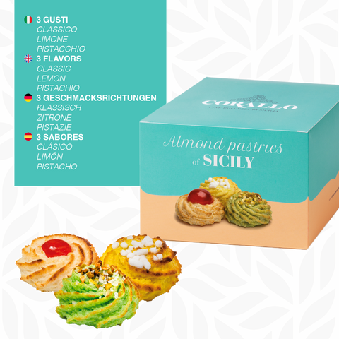 Sicilian Almond Pastries - 3 flavors: Classic, Pistachio, Lemon