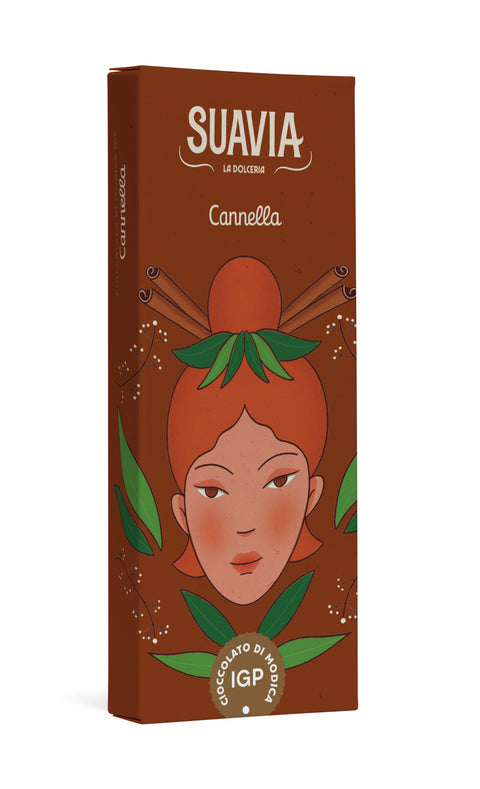 Suavia Modica Chocolate PGI – 10 Bars of 75g, Cinnamon