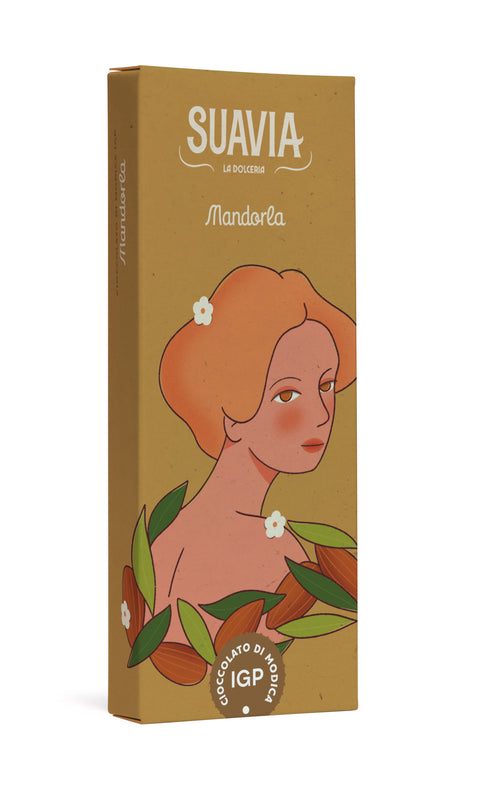 Suavia Modica Chocolate PGI – 10 Bars of 75g, Almond